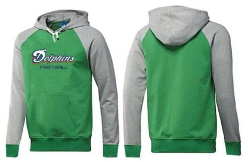 NFL Men's Nike Miami Dolphins English Version Pullover Hoodie - Green/Grey